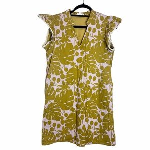 THML Olive and Pink Patterned Dress